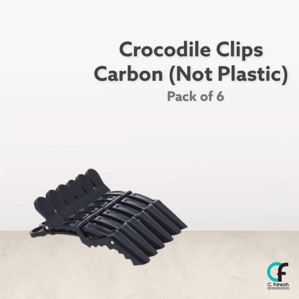 CROCODILE CLIPS BLACK 6PCS