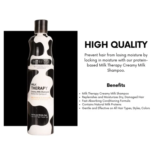 MILK THERAPY SHAMPOO 500ML MORFOSE NEW - Image 2