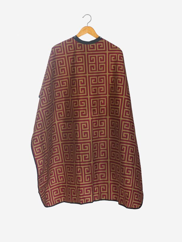 ST CUTTING CAPE BARBER MILAN RED/GOLD