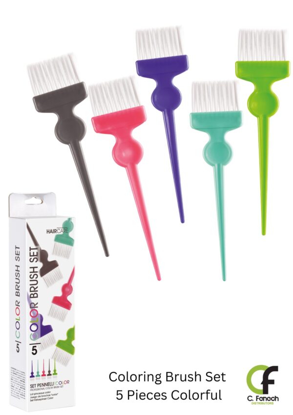 COLOR BRUSH SET 5 PIECES COLORFUL - Image 3
