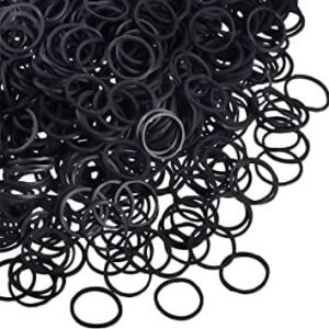 RUBBER BANDS BLACK FOR BRAIDS 15MM