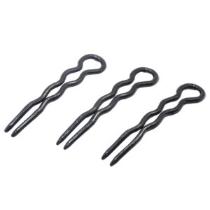HAIR PINS 3 INCH BLACK SMOOTH
