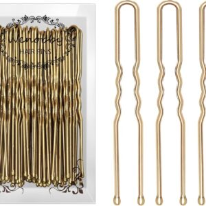 HAIR PINS CURVE BLONDE GOLD 50MM